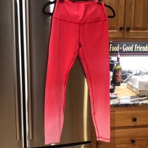 Lululemon red workout pants